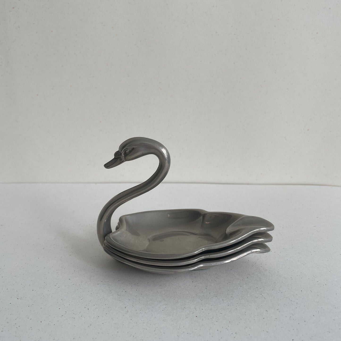 Swan silver plate set