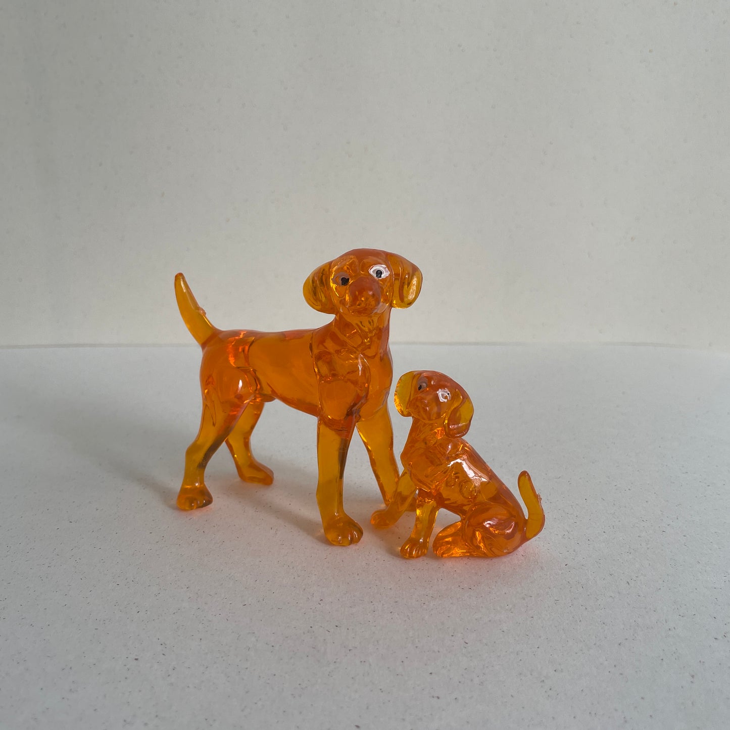 Vintage Lucite Dog Mom & Puppy