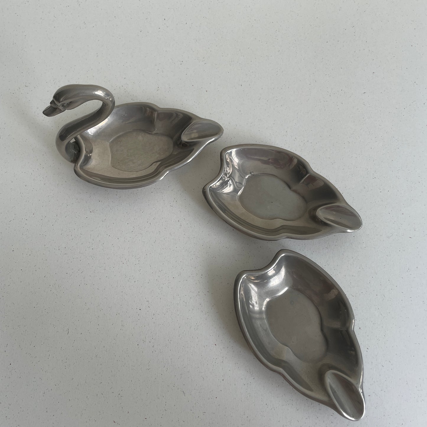 Swan silver plate set